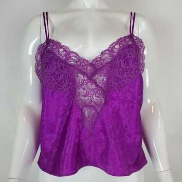 Vintage 80's Victoria's Secret Gold Label Purple … - image 1