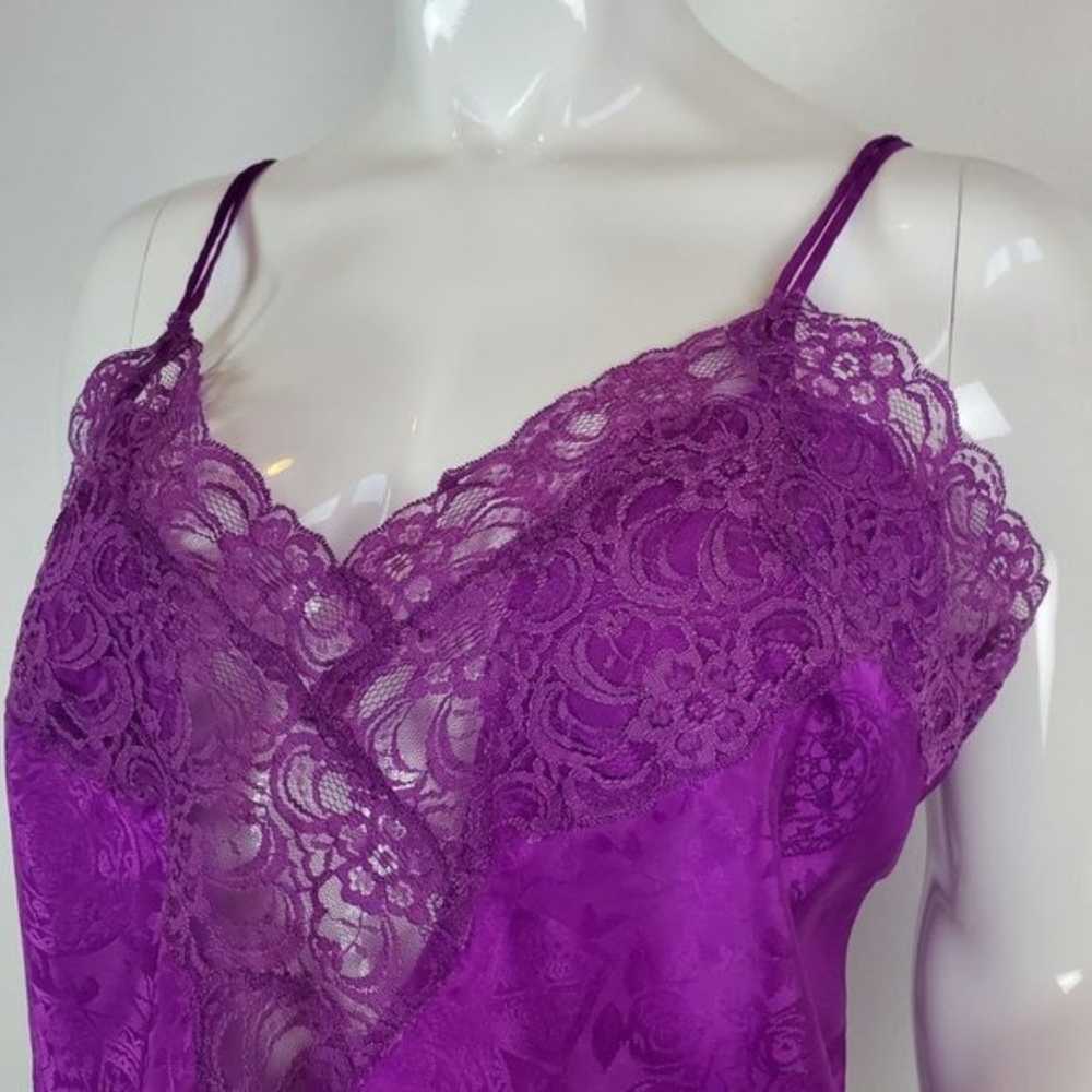 Vintage 80's Victoria's Secret Gold Label Purple … - image 4