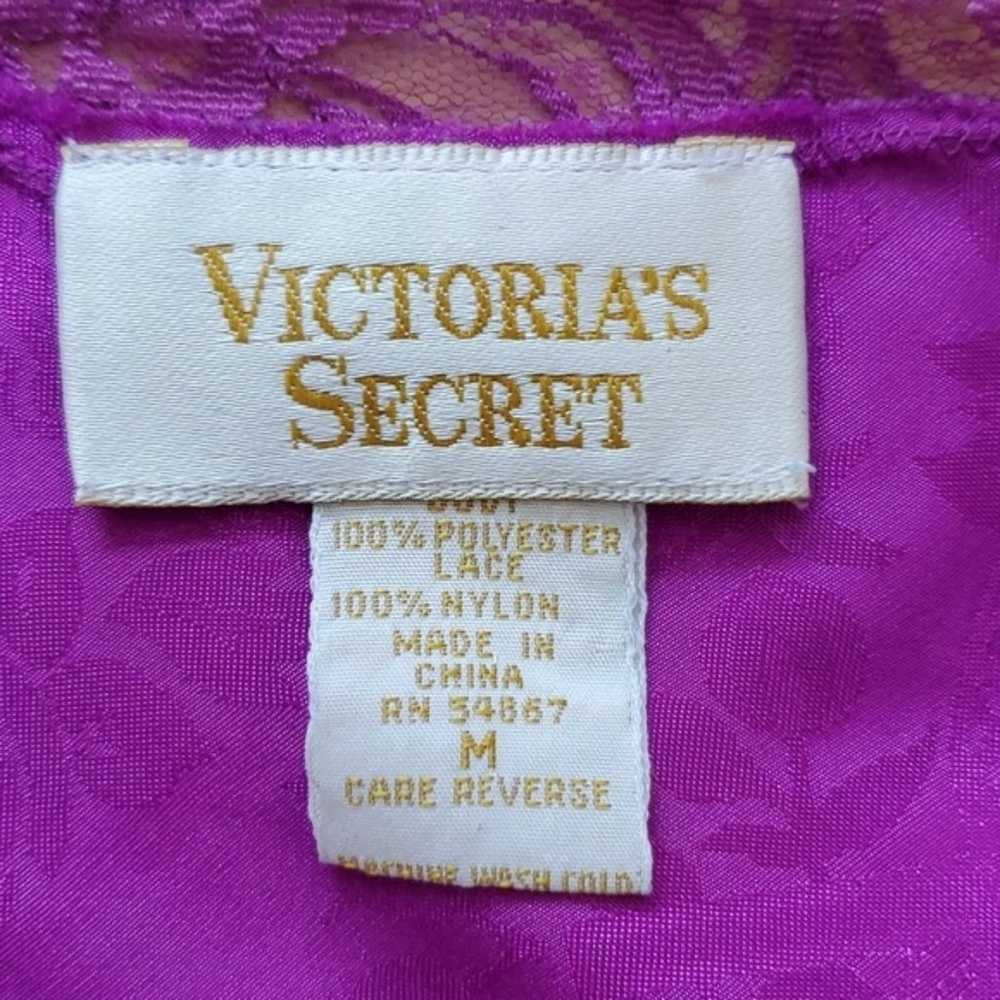 Vintage 80's Victoria's Secret Gold Label Purple … - image 7