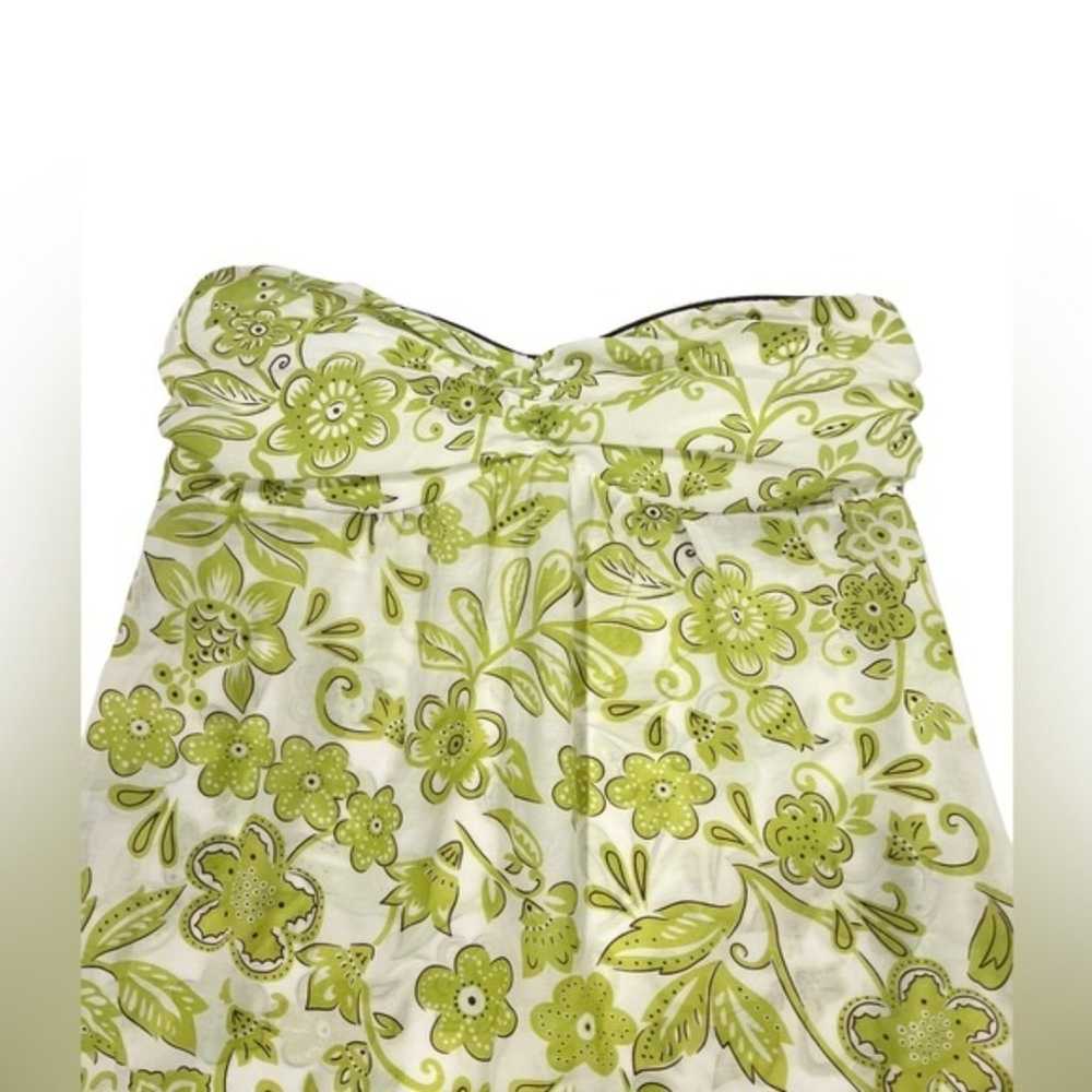 Charlotte Russe Size Large Strapless Green and Wh… - image 3