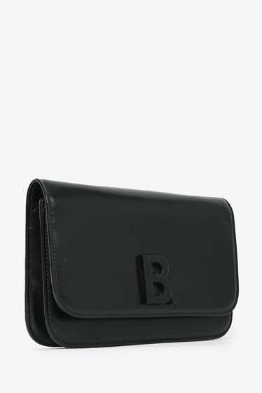 Balenciaga 2020 Black Leather B Wallet on Chain