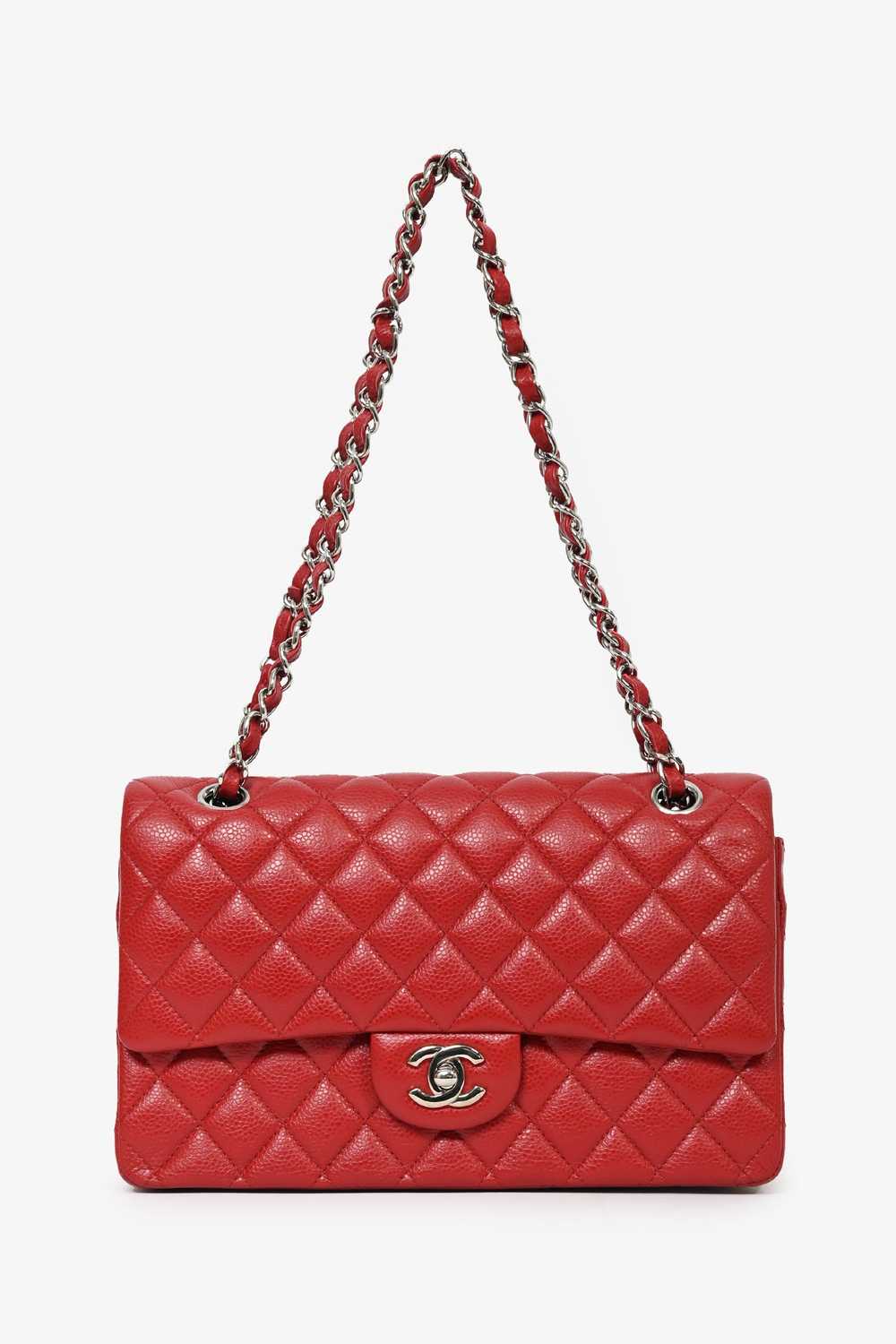 Pre-loved Chanel™ 2011 Red Caviar Leather Medium … - image 1