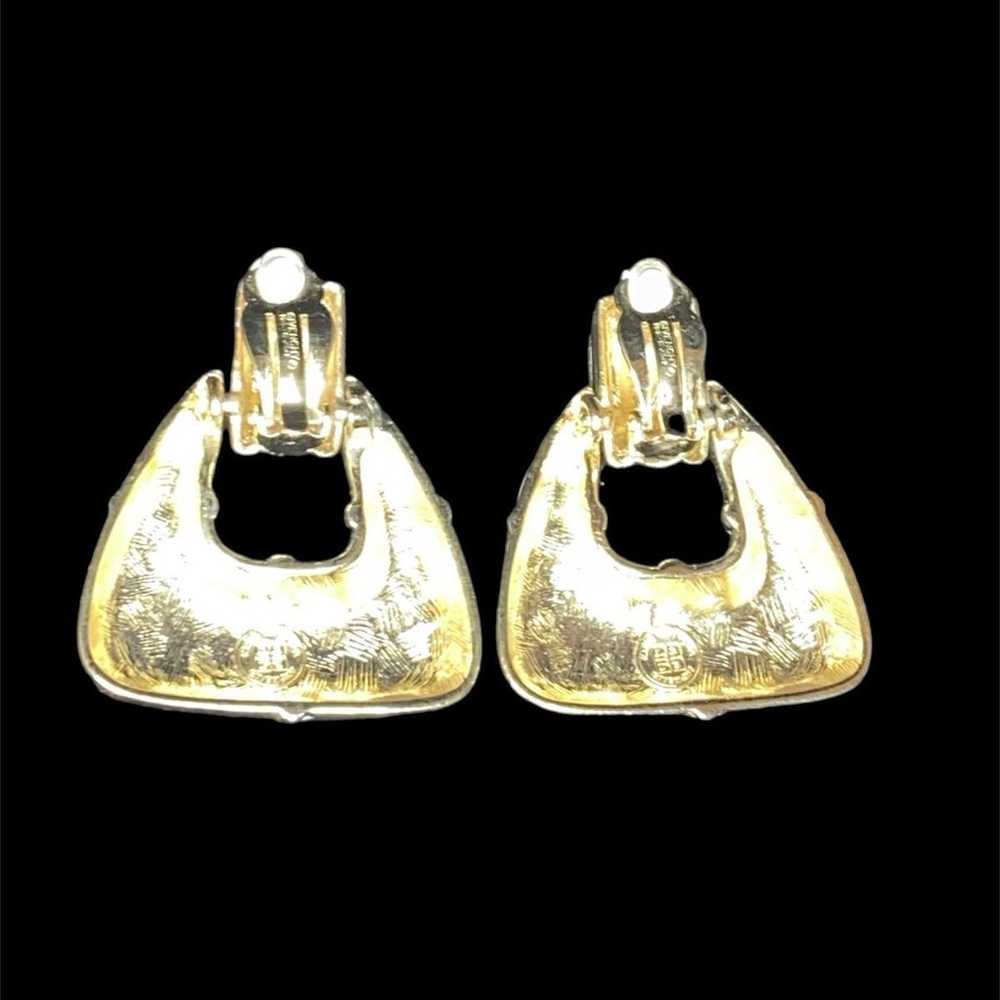 vintage Givenchy door knocker earrings - image 3