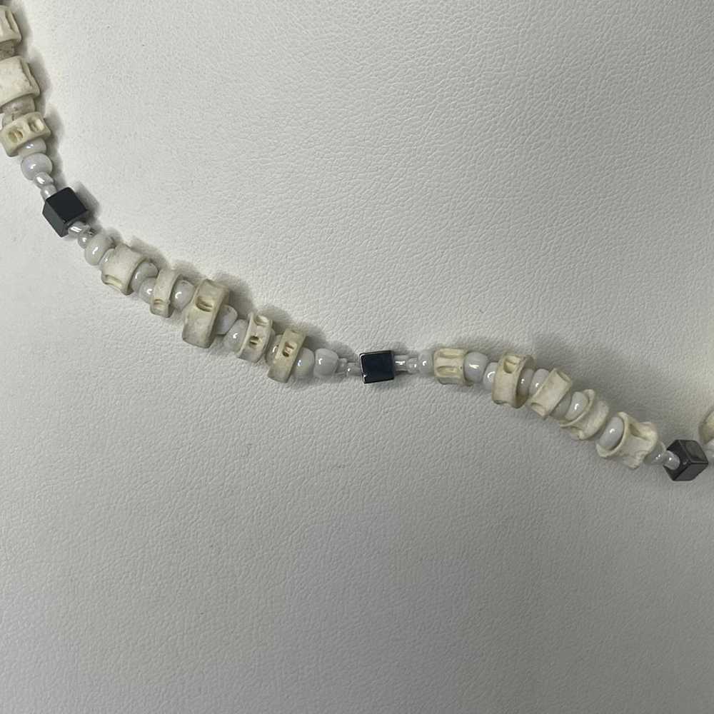 beaded necklace costume jewelry natural neutral b… - image 5