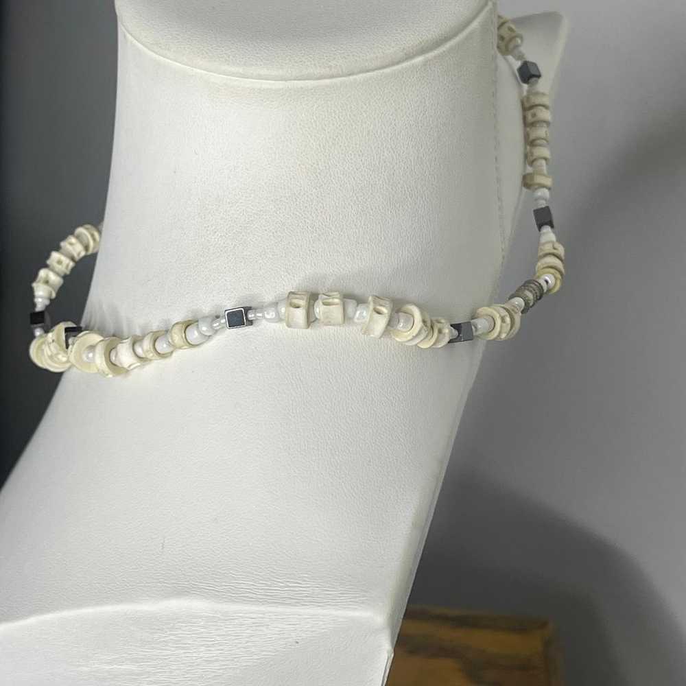beaded necklace costume jewelry natural neutral b… - image 8