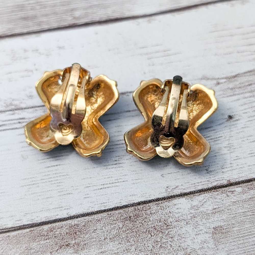 Vintage Clip On Earrings Stunning Statement Brown… - image 5