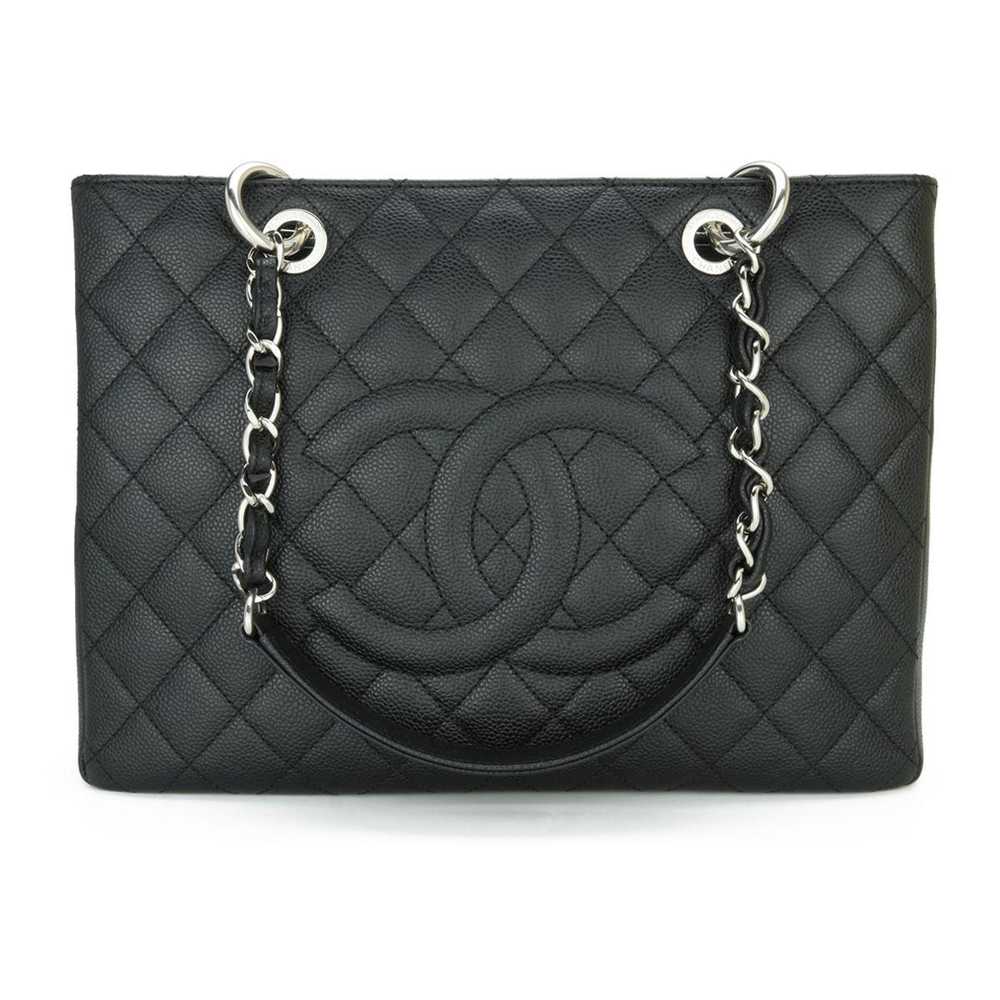 Chanel Chanel Black Caviar Leather Grand Shopper … - image 1