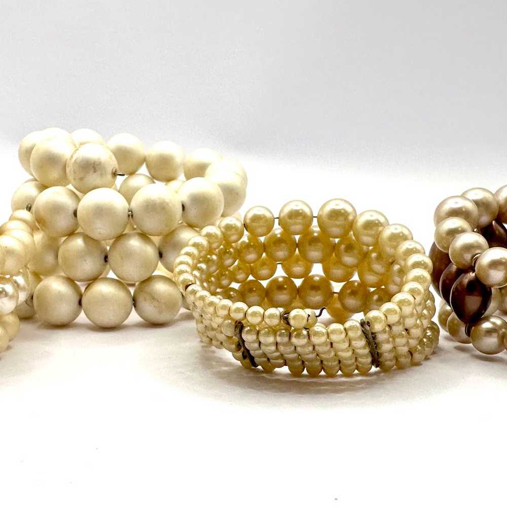 Vintage Mid Century Pearl Wrap Bracelet Bundle - image 10