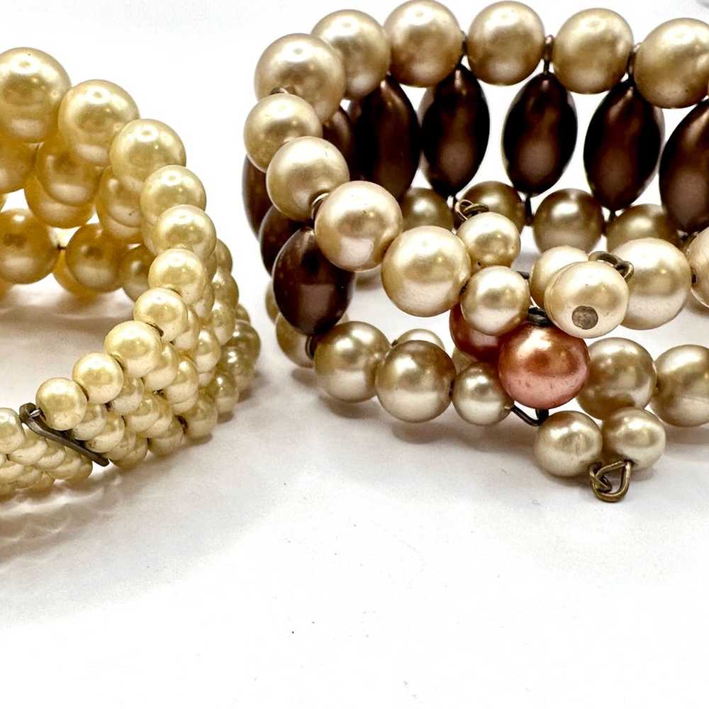 Vintage Mid Century Pearl Wrap Bracelet Bundle - image 12