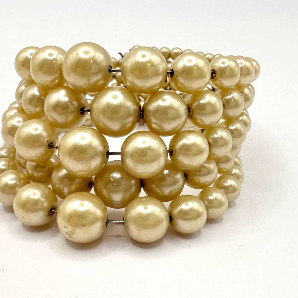 Vintage Mid Century Pearl Wrap Bracelet Bundle - image 8