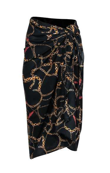 Walter Baker - Black w/ Gold Chain Print Semi-She… - image 1