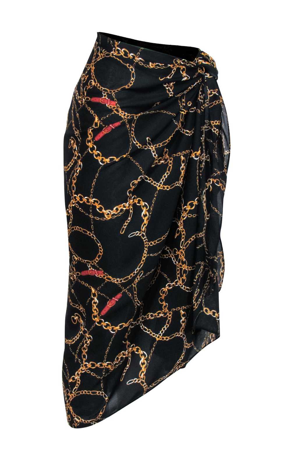 Walter Baker - Black w/ Gold Chain Print Semi-She… - image 3