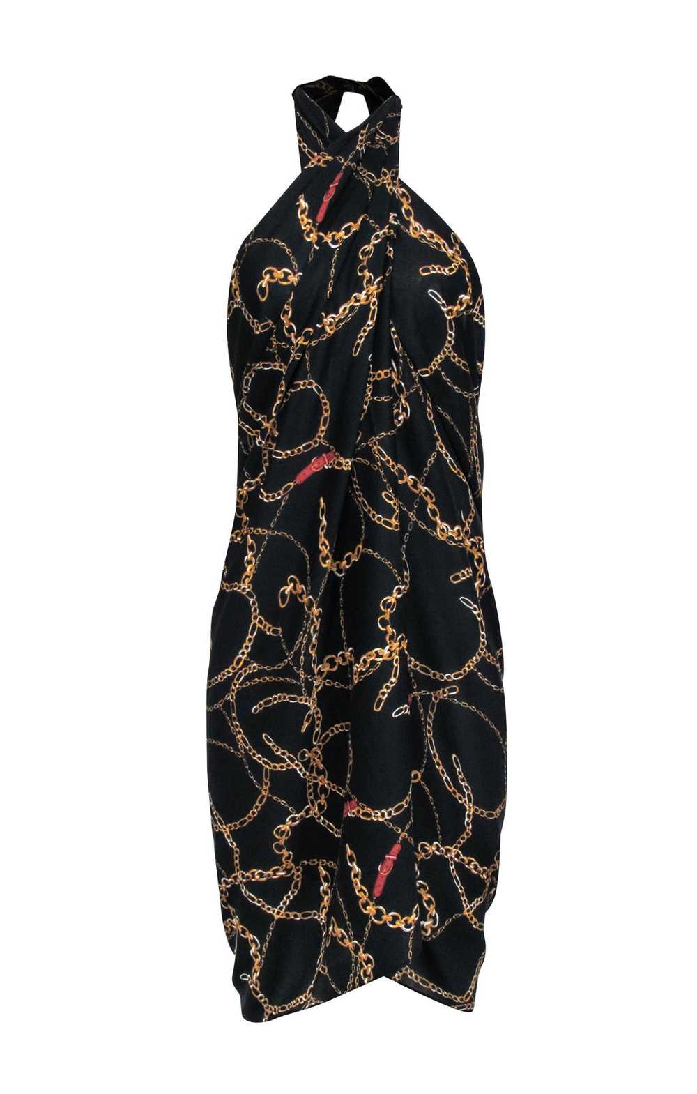 Walter Baker - Black w/ Gold Chain Print Semi-She… - image 4