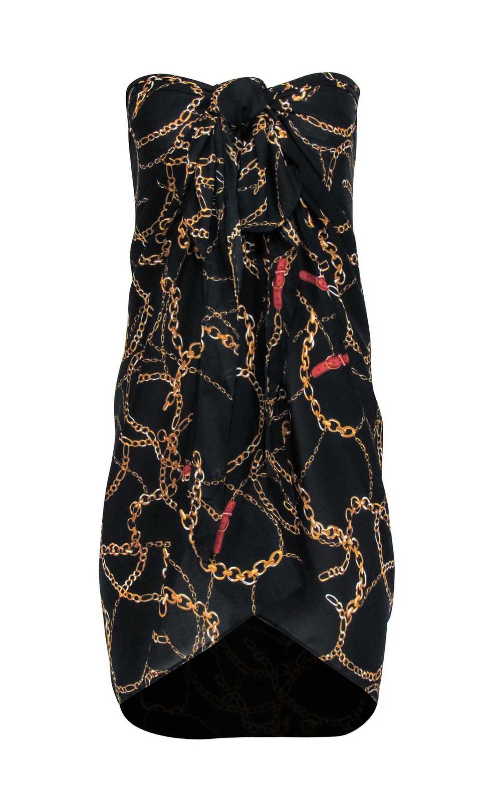 Walter Baker - Black w/ Gold Chain Print Semi-She… - image 5