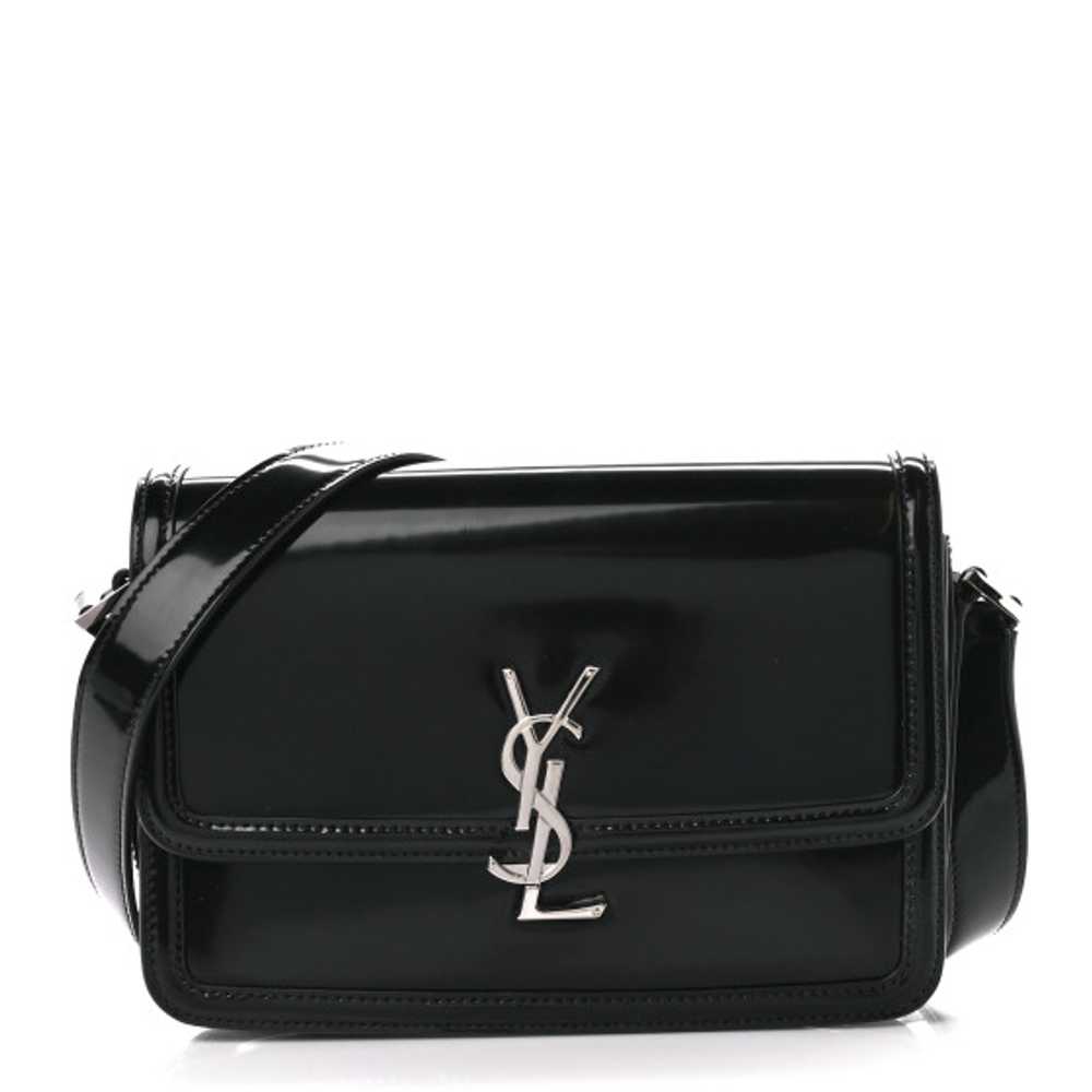 SAINT LAURENT Glazed Calfskin Monogram Medium Sol… - image 1