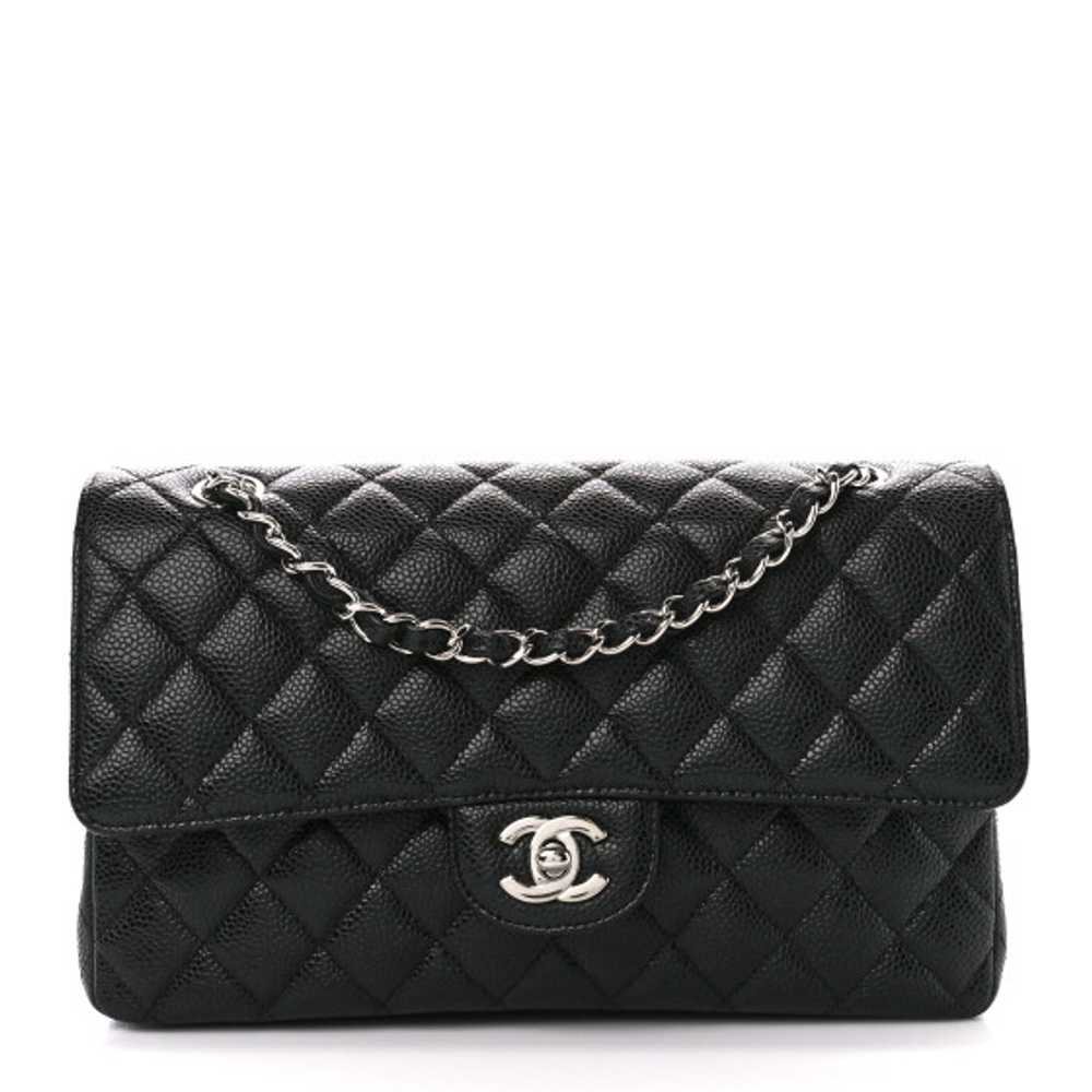 CHANEL Caviar Quilted Medium Double Flap Black - image 1