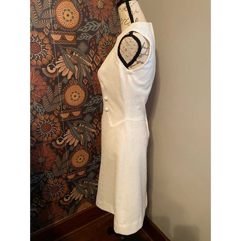 Vintage Handmade White Mod Dress - image 2