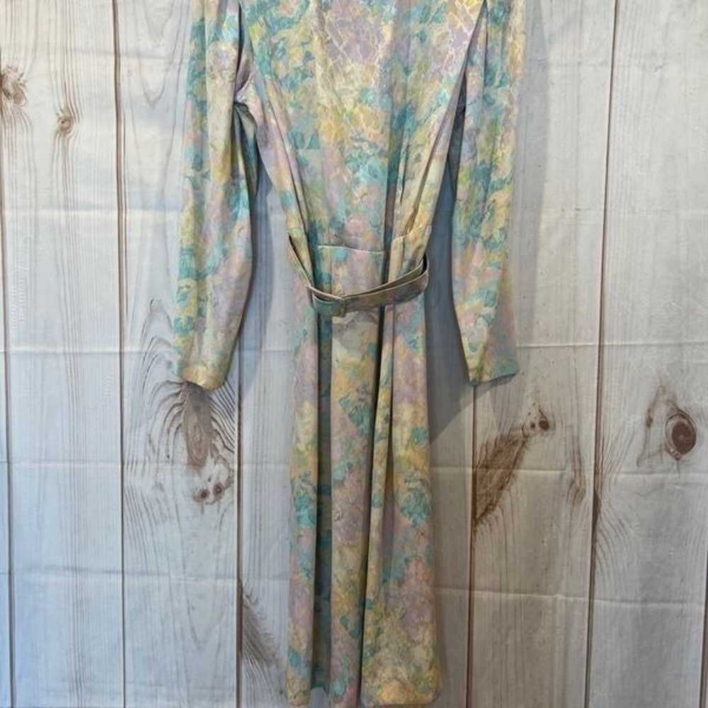 Vintage Lilli Ann 1980’s Pastel Silk dress with j… - image 4