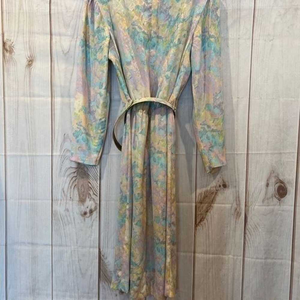 Vintage Lilli Ann 1980’s Pastel Silk dress with j… - image 5