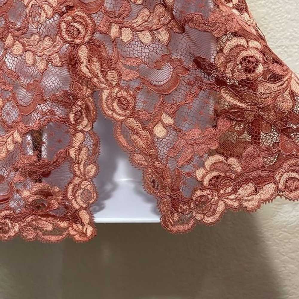 Vintage La Perla Lace Slip Dress Dusty Rose Pink … - image 7
