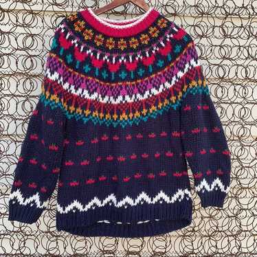 Vintage 90s Ivy Wear Stryta Fair Isle Knit sweater