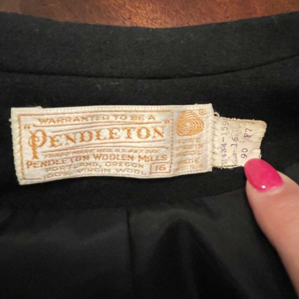 Vintage Pendleton Black 100% Virgin Wool Womens B… - image 6