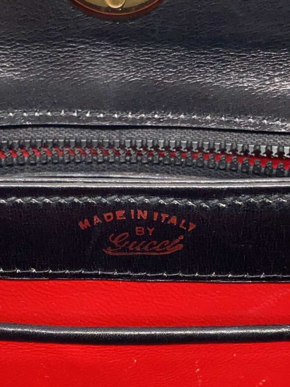 Used Gucci Handbag/Leather/Blk/Plain/Old Leather … - image 5