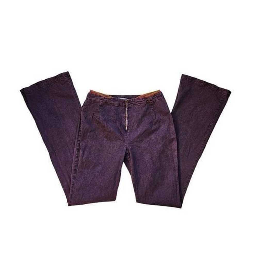true vintage zipper flare jeans - image 1