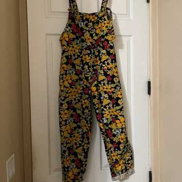 Lucy and yak limited edition mustard floral overal