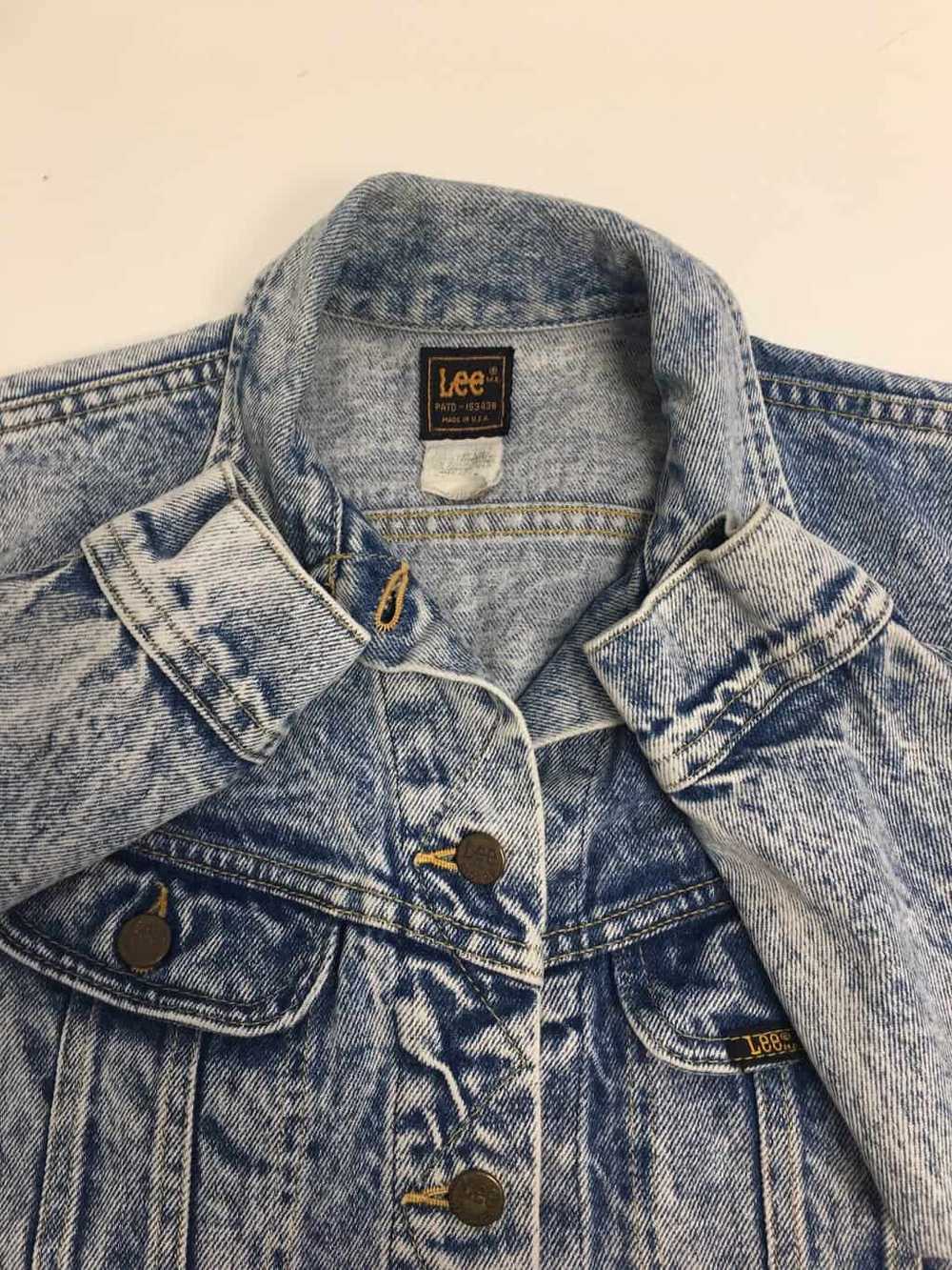 Vintage 80s Lee acid wash denim jacket, with unio… - image 5