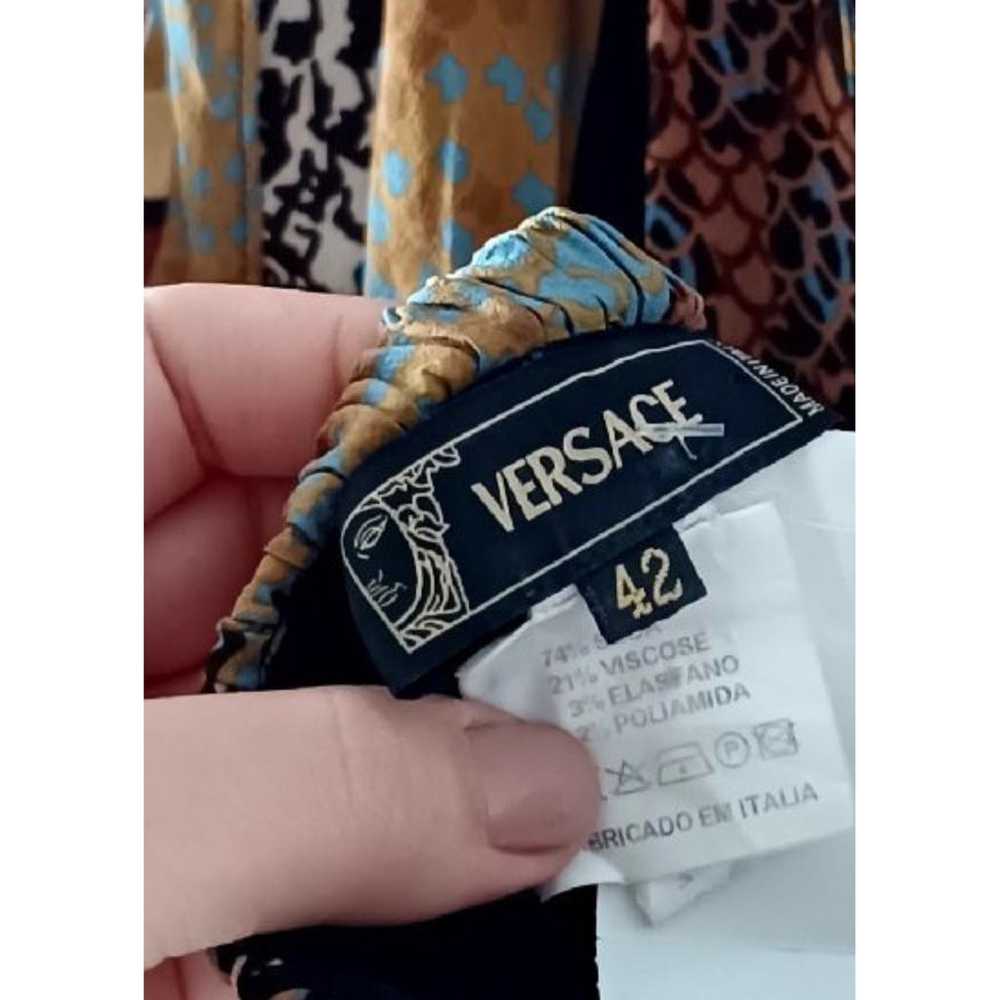 Versace Silk mini dress - image 4