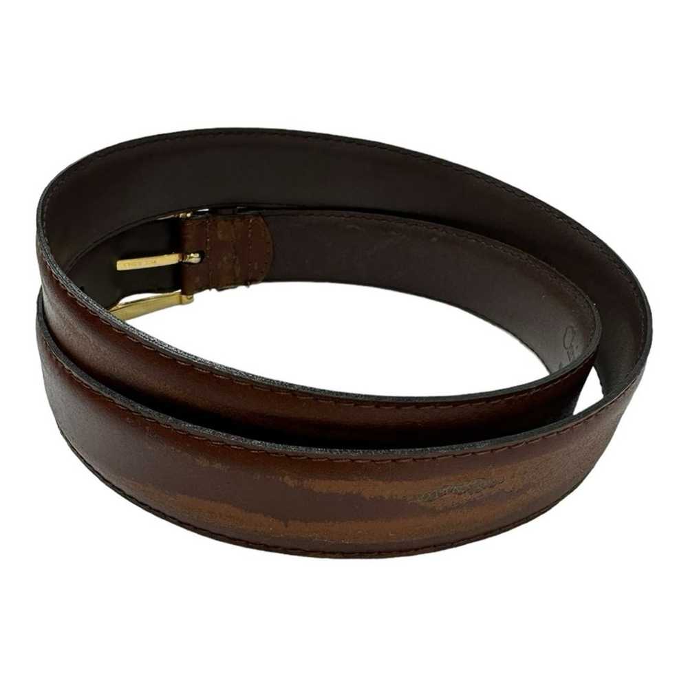 VTG Christian Dior Split Leather Men’s Belt Brown… - image 2