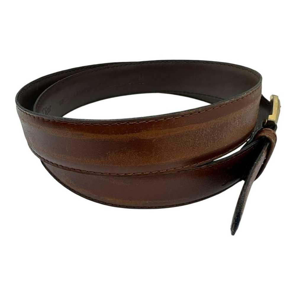 VTG Christian Dior Split Leather Men’s Belt Brown… - image 3