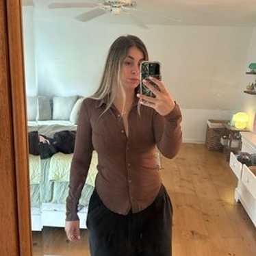 Aritzia Wilfred Mesh Button Down - image 1