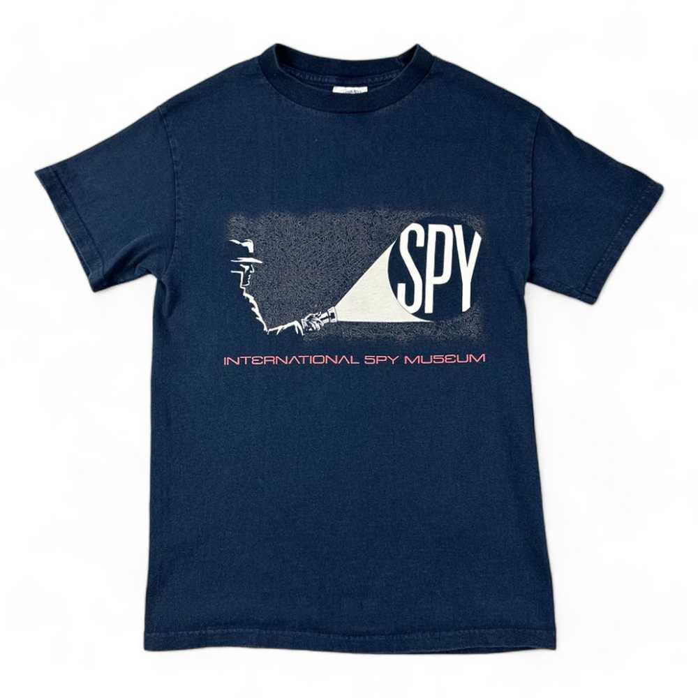Vintage Spy Museum Shirt Adult SMALL Blue 90s Int… - image 1
