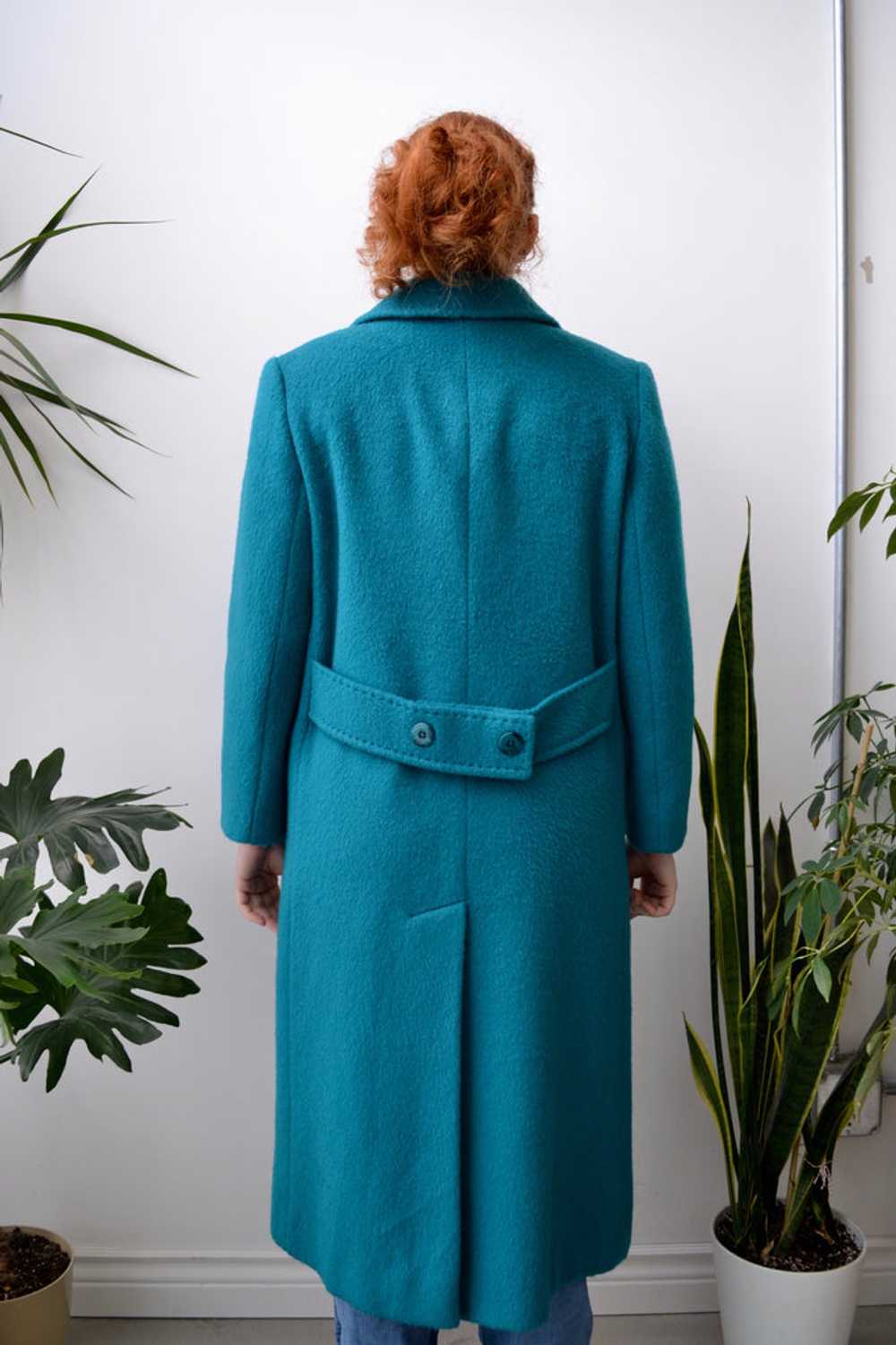 Teal Wool & Mohair Blend Trench - image 2