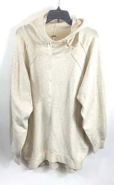 Free People Women Ivory Drape Sweater S - image 1