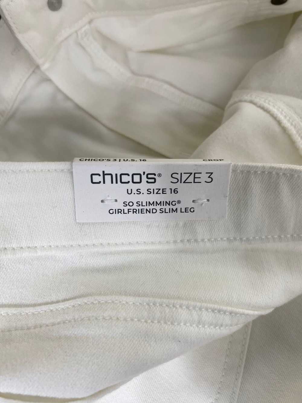 Chico's Chicos Women White Denim Jeans 16 NWT - image 4