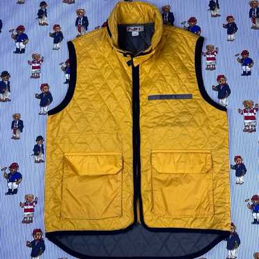 Vintage 90s Nautica Sport Tech Yellow Vest Size L - image 1