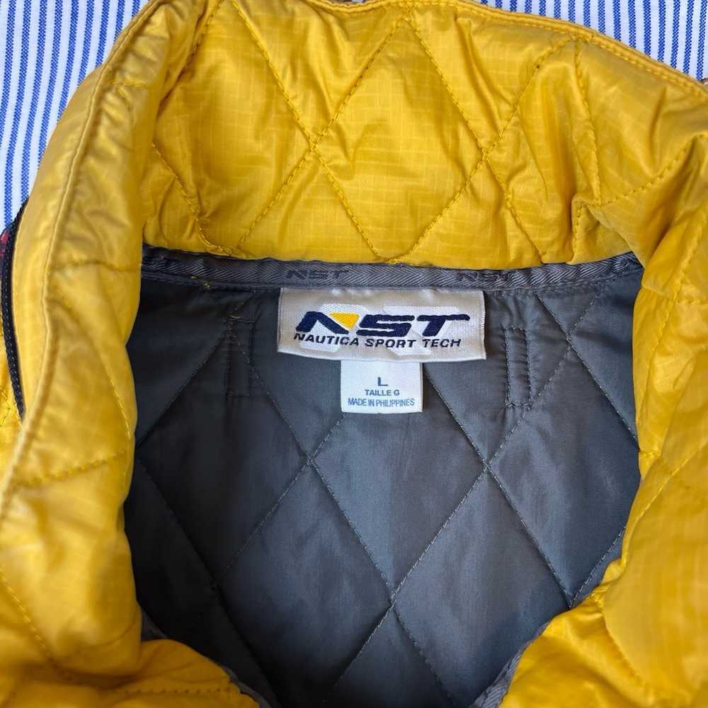 Vintage 90s Nautica Sport Tech Yellow Vest Size L - image 3