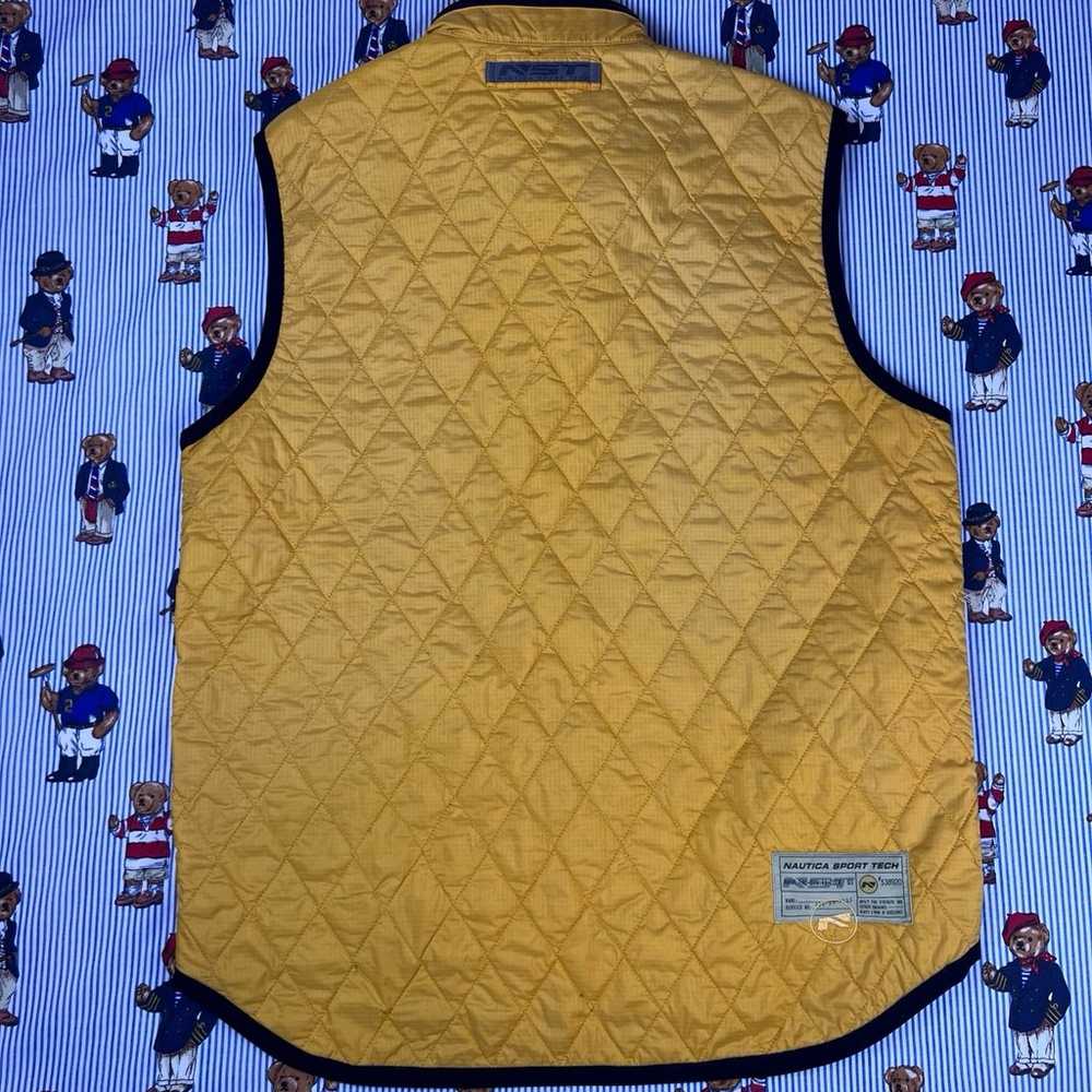 Vintage 90s Nautica Sport Tech Yellow Vest Size L - image 9