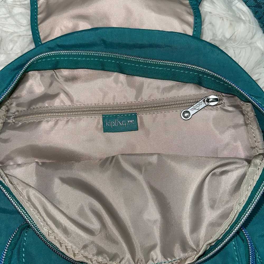 RARE Kipling Queenie Backpack (Cyan) - image 2