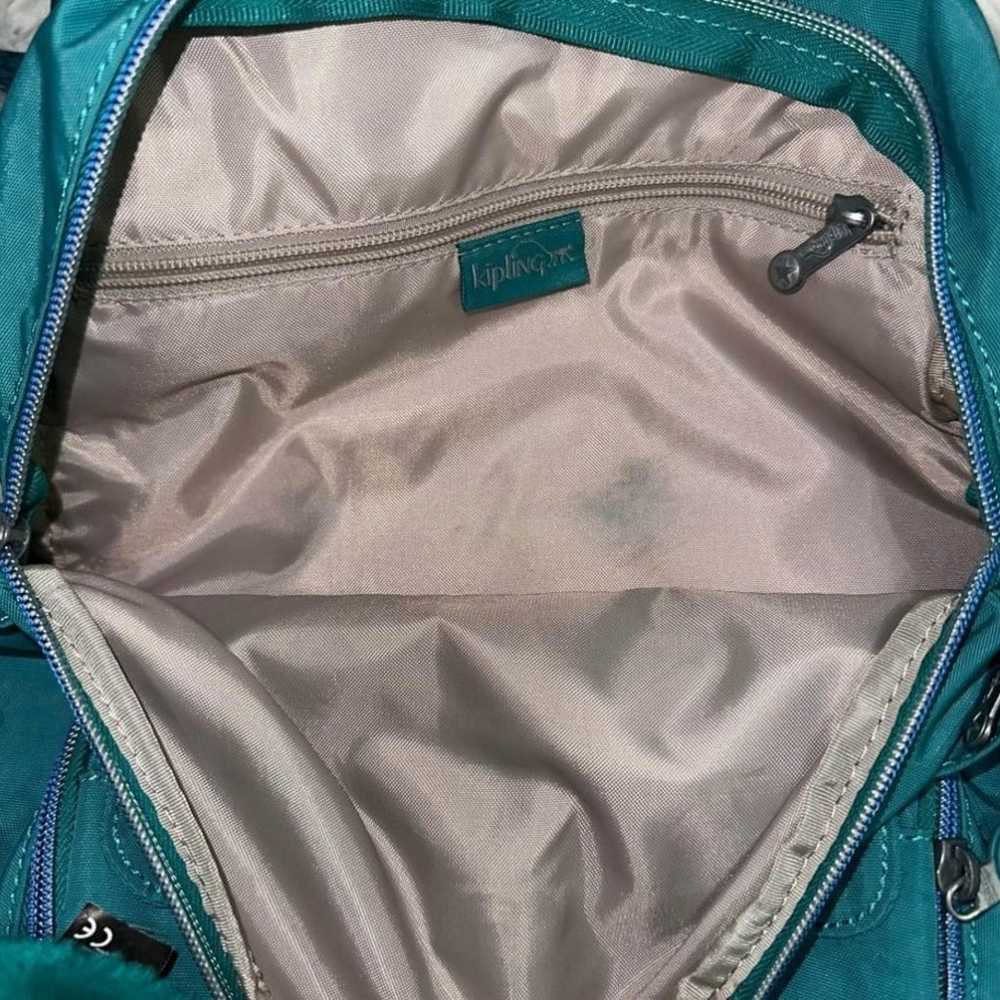 RARE Kipling Queenie Backpack (Cyan) - image 4