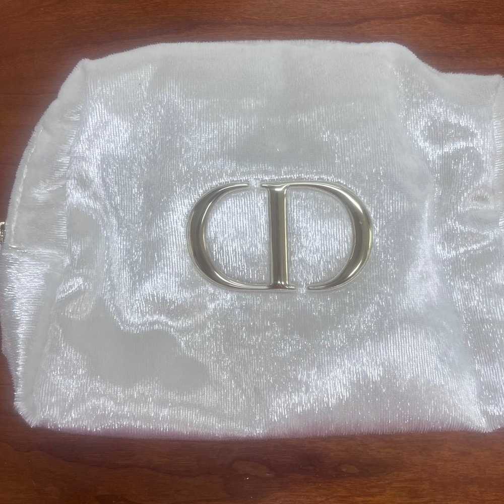 Christian Dior Beauty Cosmetic Makeup Bag white f… - image 3