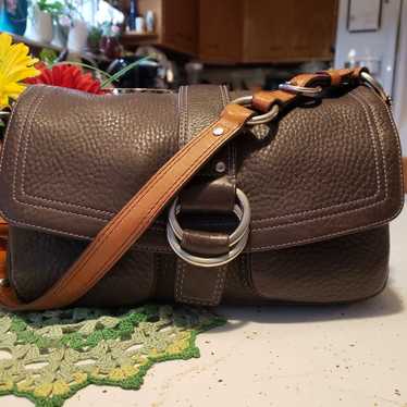 Coach Vintage Brown Chelsea Pebbled Leather Shoul… - image 1