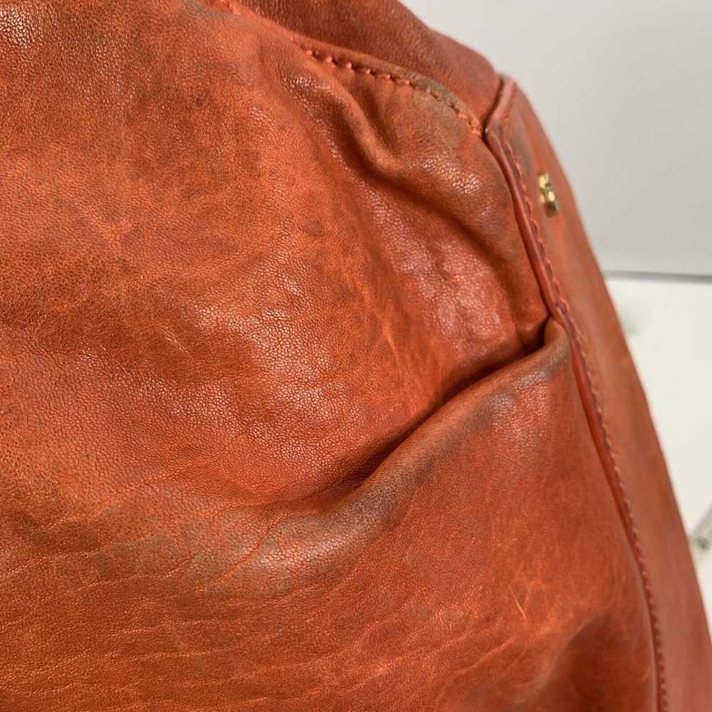 Tory Burch Bag Orange Leather Hobo Satchel Handba… - image 4