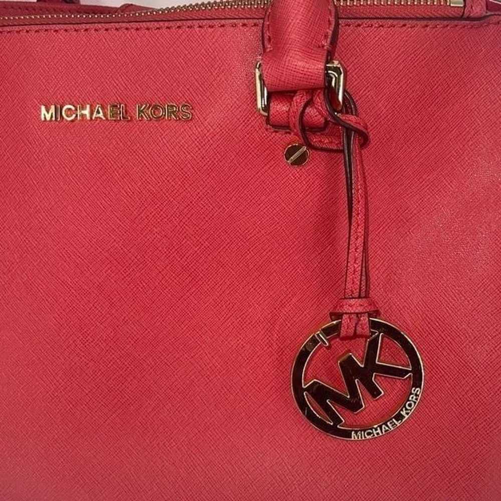 Michael Kors Womens Saffiano Leather Satchel Bag … - image 2