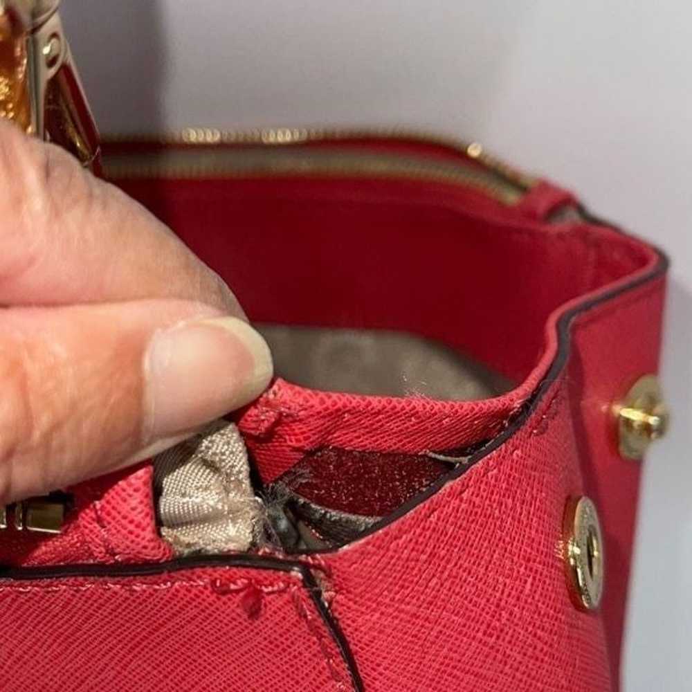 Michael Kors Womens Saffiano Leather Satchel Bag … - image 7