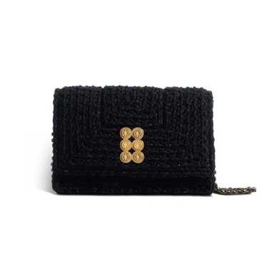 Kooreloo Black Crochet Flap Crossbody Bag $395