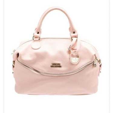 VERSACE COLLECTION Pebbled Leather Pink Handle Bag - image 1